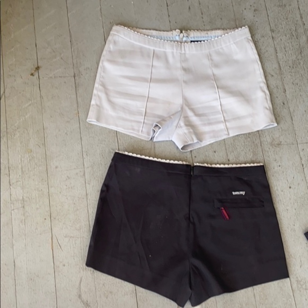 Tommy Hilfiger White and Black Women Shorts